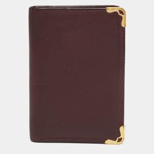 مملوكة مسبقًا Cartier Must de Cartier Burgundy Leather Bifold Wallet 