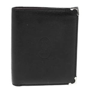 Pre Owned Cartier Black Leather Marcello de Cartier Bifold Wallet