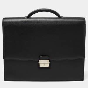 Cartier Black Leather Pasha Briefcase