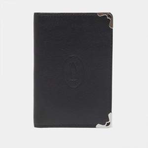 Cartier Black Leather Must De Cartier Card Holder
