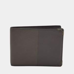 مملوكة مسبقًا Cartier Two Tone Grey Leather Must De Cartier Bifold Wallet