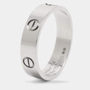 Pre Owned خاتم كارتييه لوڤ ذهب أبيض 18 قيراط مقاس 63
