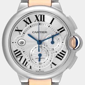 Cartier Ballon Bleu Chronograph Steel Rose Gold Mens Watch W6920063