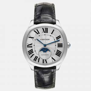 Cartier Drive Silver Dial Moonphase Steel Men's Watch 40.0 mm