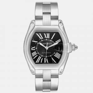 Cartier Black Stainless Steel Roadster W62041V3 Automatic Men's Wristwatch 38 mm