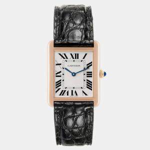 Cartier Tank Solo Large Steel Rose Gold Steel Men's Watch W5200025 34 x 27 mm