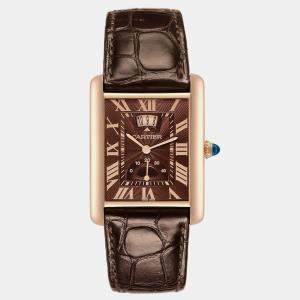 Cartier Tank Louis XL Brown Dial Rose Gold Mens Watch W1560002 29.2 mm x 38.0 mm