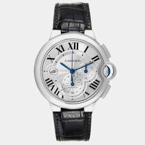 Cartier Ballon Bleu XL Silver Dial Steel Mens Watch W6920002 