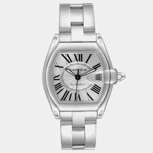 Cartier Roadster Large Silver Dial Steel Men's Watch W62025V3 38 x 43 mm