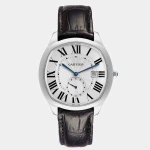 Cartier Silver Stainless Steel Drive de Cartier WSNM0004 Men's Wristwatch 40 mm