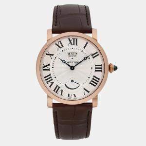 Cartier White 18K Rose Gold  Rotonde Calendar W1556252 Manual Winding Men's Wristwatch 40mm
