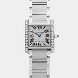 Cartier Tank Francaise W4TA0009 Quartz Men's Wristwatch 