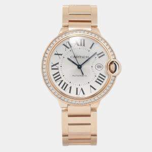 Cartier  Ballon Bleu WJBB0057 White Dial Rose Gold Automatic Men's Wristwatch 40 mm