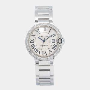 Cartier Ballon Bleu WE96006Z3 White Dial Stainless Steel Automatic Men's Wristwatch 36 mm
