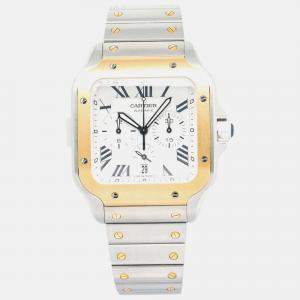 Cartier Santos W2SA0008 Automatic White 18K Yellow Gold Stainless Steel 45 mm