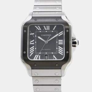 Cartier Santos de Cartier WSSA0037 Automatic Grey Stainless Steel Men's Wristwatch 40 mm