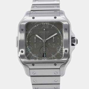 Cartier Santos de Cartier WSSA0078 Automatic Grey Stainless Steel Men's Wristwatch 43 mm