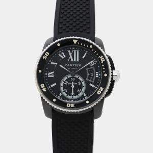 Cartier Calibre de Cartier WSCA0006 Automatic Black Stainless Steel Men's Wristwatch 42 mm