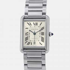 Cartier Tank WSTA0053 Automatic Silver Stainless Steel Men's Wristwatch 41 mm