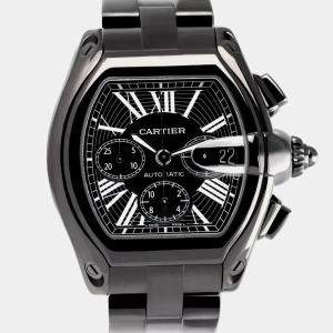 Cartier Roadster W62020X6 Automatic Black Stainless Steel Men's Wristwatch 48 mm