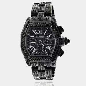 Cartier Roadster W62020X6 Automatic Customised Black Stainless Steel Men's Wristwatch 48 mm