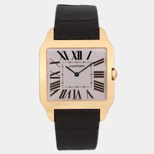 Cartier Dumont W2006951 Manual Winding Silver Dial 18K Rose Gold Men's Wristwatch 35 mm