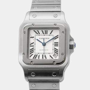 Pre Owned Cartier Santos Galbee W20098D6 Automatic Silver Stainless Steel Men's Wristwatch 32 mm