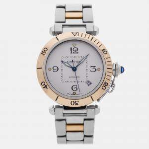 Pre Owned Cartier Pasha W31035T6 Automatic Silver Stainless Steel Men’s Wristwatch 38 mm