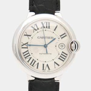 Pre Owned Cartier Ballon Bleu Automatic 18k White Gold Men's Wristwatch 42 mm