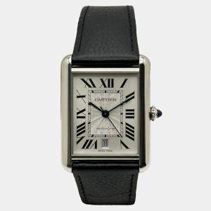 Pre Owned Cartier Tank Must XL WSTA0040 Automatic Silver Stainless Steel Men's Wristwatch 41 mm