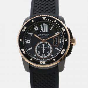 Pre Owned Cartier Calibre de Cartier W2CA0004 Automatic Black Stainless Steel Men's Wristwatch 42 mm