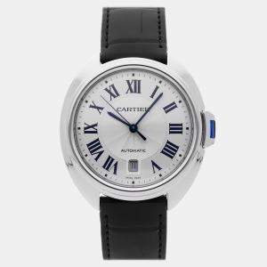 Pre Owned Pre-Owned Cartier Cle De Cartier WSCL0018 Silver Automatic Stainless Steel Men's Wristwatch 40 mm
