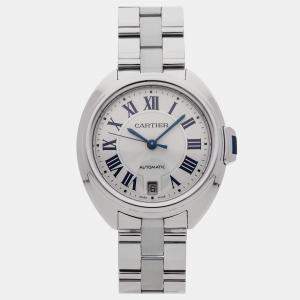 Pre Owned Pre-Owned Cartier Cle WSCL0006 Silver Automatic Stainless Steel  Men's Wristwatch 35 MM