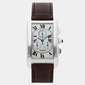 Pre Owned Pre-Owned Cartier Tank Americaine Chronograph W2603356 Quartz 26 mm x45 mm