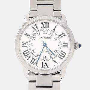 Pre Owned Cartier Ronde Solo W6701011 Quartz Stainless Steel Men's Wristwatch 42 mm