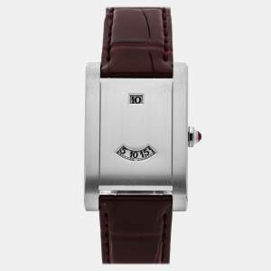 Pre Owned Pre-Owned Cartier Tank a Guichet W1523451 Manual Winding 26 mmx37 mm