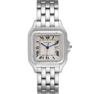 Cartier Silver Stainless Steel Panthere W25032P5 Men's Wristwatch  29 MM