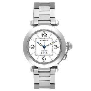 Cartier White Stainless Steel Pasha C W31055M7 Men's Wristwatch 41 MM