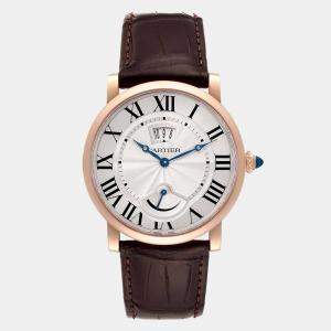 Cartier Silver 18k Rose Gold Rotonde de Cartier W1556252 Manual Winding Men's Wristwatch 40 mm