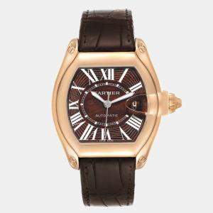 Cartier Brown 18k Rose Gold Roadster W6206001 Automatic Men's Wristwatch 41 mm