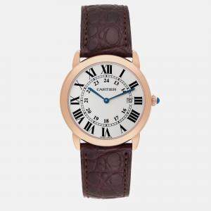 Cartier Ronde Solo Large Rose Gold Steel Men's Watch W6701008 36 mm