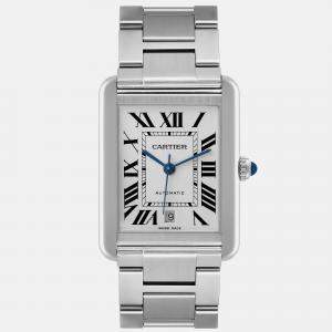 Cartier Tank Solo XL Silver Dial Automatic Steel Mens Watch W5200028 31.0 x 40.85 mm
