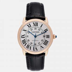 Cartier Ronde Solo XL Automatic Rose Gold Steel Mens Watch W6701009 42 mm