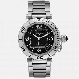 Cartier Pasha Seatimer Black Dial Automatic Steel Men's Watch W31077M7 40.5 mm