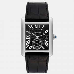 Cartier Tank MC Black Dial Automatic Steel Men's Watch 34.3 mm