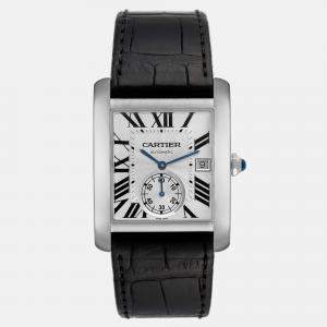 Cartier Tank MC Silver Dial Steel Men's Watch W5330003 34.3 x 44 mm