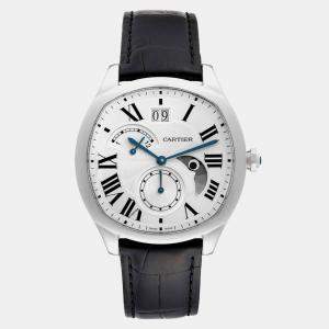 Cartier Drive Retrograde Large Day Night Steel Men's Watch WSNM0005 40 mm