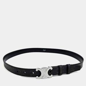 Pre Owned Celine Black PVC Triumph Belt