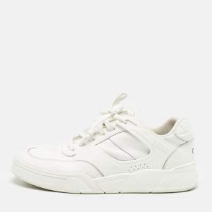 Celine White Leather Lace Up Sneakers Size 44