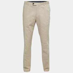 CH Carolina Herrera Beige Cotton Trousers 2XL